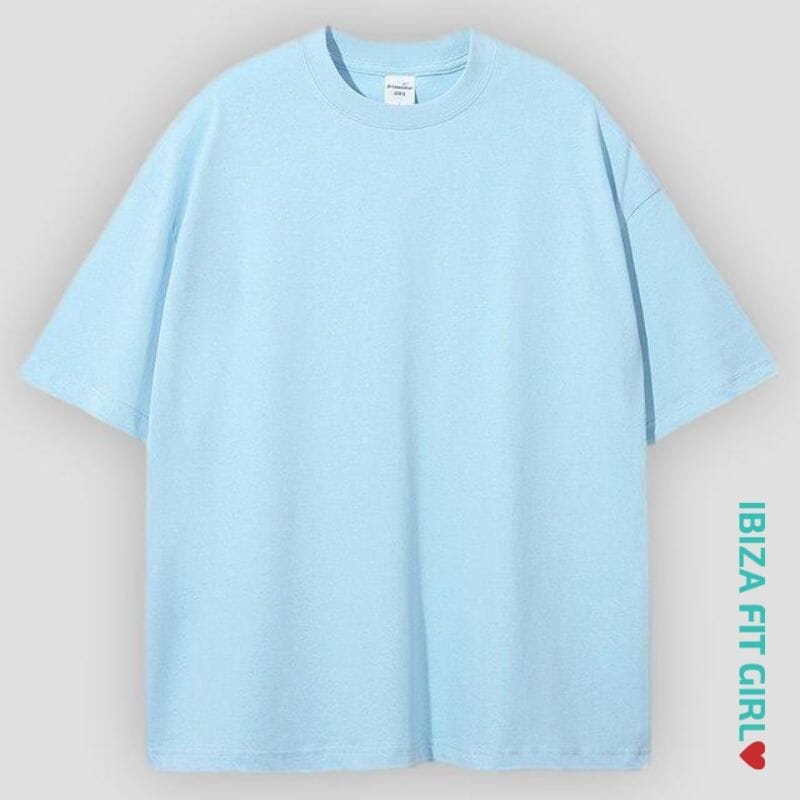 Ibiza Fit Girl - Alan Boyfriend T-Shirt - Light Blue / S