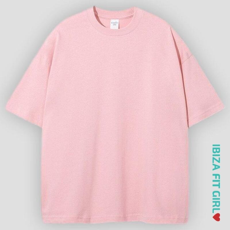 Ibiza Fit Girl - Alan Boyfriend T-Shirt - Pink / S