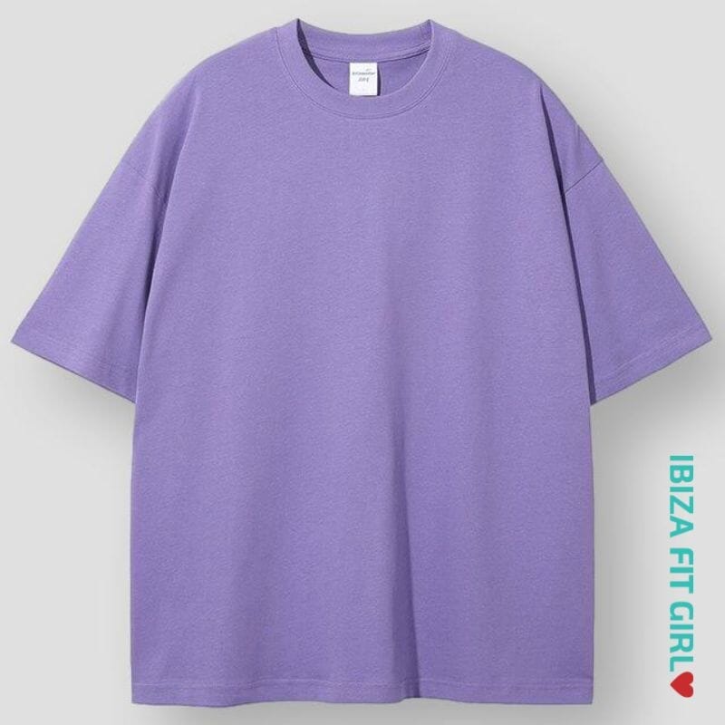Ibiza Fit Girl - Alan Boyfriend T-Shirt - Purple / S