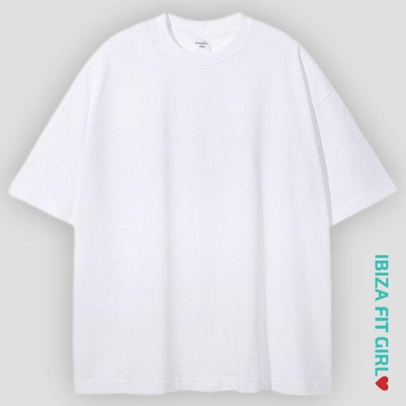 Ibiza Fit Girl - Alan Boyfriend T-Shirt - White / S