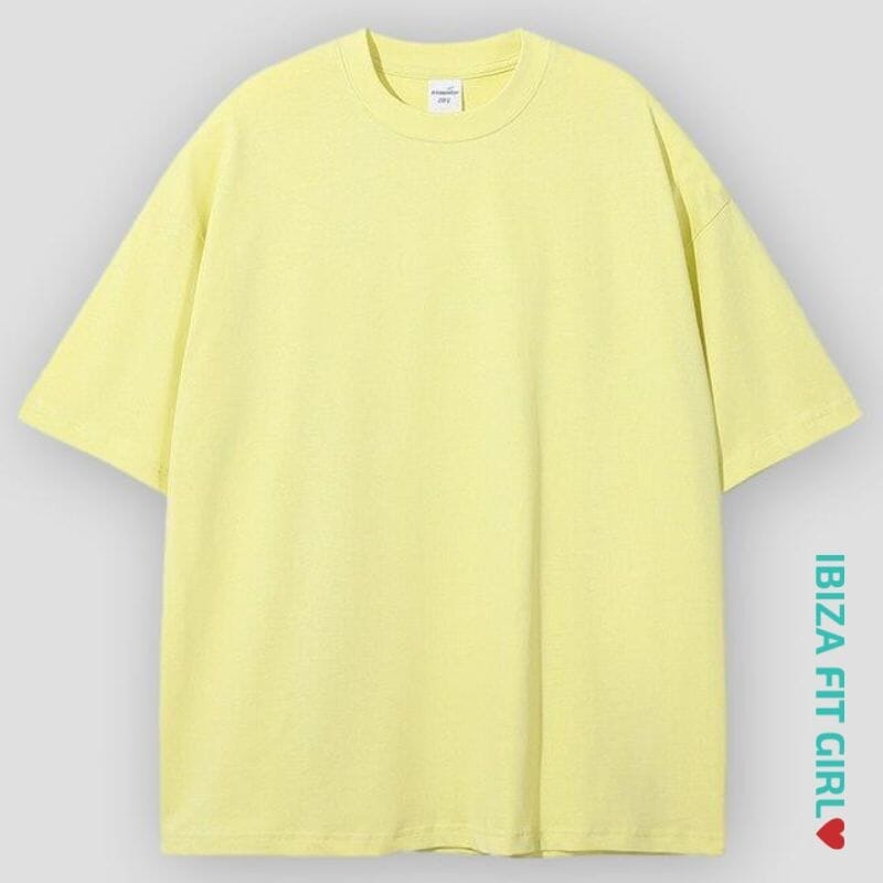 Ibiza Fit Girl - Alan Boyfriend T-Shirt - Yellow / S