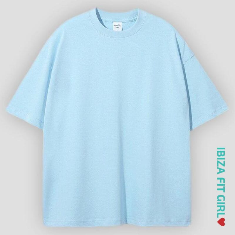 Ibiza Fit Girl - Alan Boyfriend T-Shirt - Light Blue / S